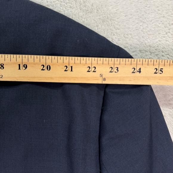 Pronto Uomo Platinum Mens 60R Big & Tall Navy Blue Wool Suit Jacket Blazer EUC - Picture 10 of 12